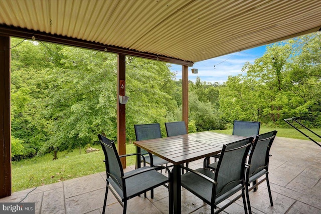 7 Kantner Ln N, Reading, PA 19607 - view of patio with a view of trees and outdoor dining area