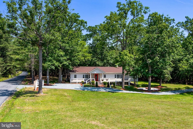 347 Clarks Tract Tract, Keswick, VA 22947 - view of front of house with a front lawn