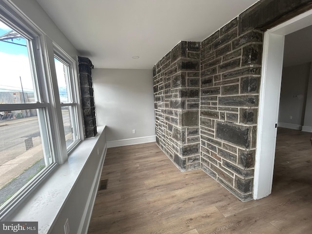 825 Jersey Ave, Gloucester City, NJ 08030 - corridor with wood finished floors and baseboards