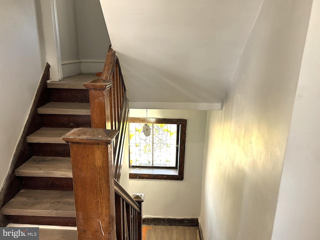 825 Jersey Ave, Gloucester City, NJ 08030 - stairway featuring wood finished floors and baseboards