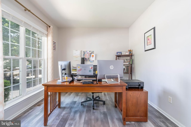 51 Phoebe Farms Ln, New Castle, DE 19720 - office area with wood finished floors and baseboards
