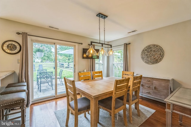 2 E Park Rd, Newtown, PA 18940 - dining area featuring plenty of natural light and dark wood-style flooring