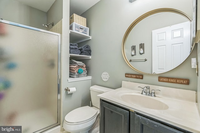 2 E Park Rd, Newtown, PA 18940 - full bathroom featuring a shower stall, vanity, and toilet