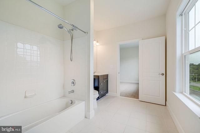 7425 Signal Hill Rd, Manassas, VA 20111 - full bathroom featuring vanity, shower / bathtub combination, and tile patterned floors