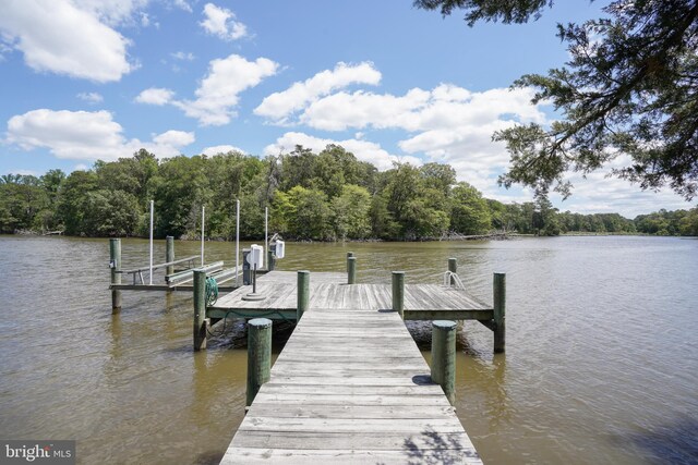 5509 Waterview Dr, Cambridge, MD 21613 - dock with a water view and a forest view
