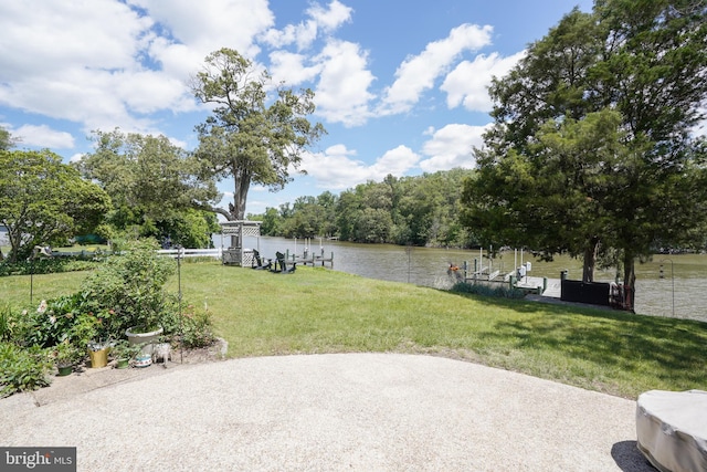 5509 Waterview Dr, Cambridge, MD 21613 - view of patio / terrace featuring a water view
