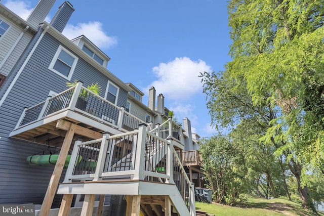 1328 Cox Cv, Stoney Beach, MD 21226 - rear view of house with stairs and a deck