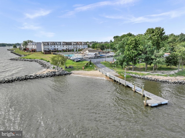 1328 Cox Cv, Stoney Beach, MD 21226 - water view with a boat ramp and a floating dock