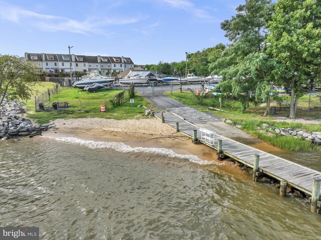 1328 Cox Cv, Stoney Beach, MD 21226 - dock area with a water view and a boat ramp