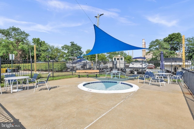 1328 Cox Cv, Stoney Beach, MD 21226 - view of swimming pool with a hot tub