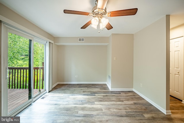 2806 Eagle Rd Unit 2806, West Chester, PA 19382 - unfurnished room with wood finished floors, baseboards, and a ceiling fan