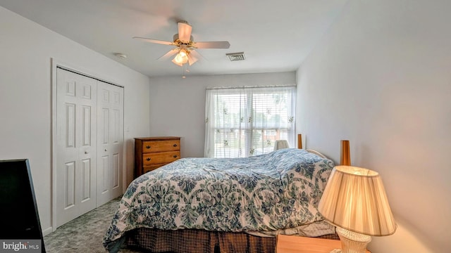 12 Rogers Cir, Newark, DE 19702 - carpeted bedroom with a closet and a ceiling fan