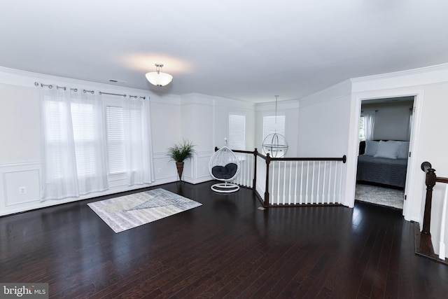 42344 Abney Wood Dr, Chantilly, VA 20152 - workout area with wood finished floors and ornamental molding
