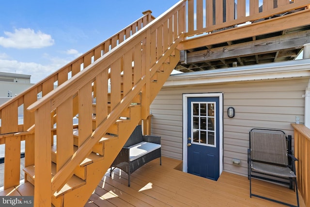 1201 Cooksie St, Baltimore, MD 21230 - wooden terrace featuring stairway