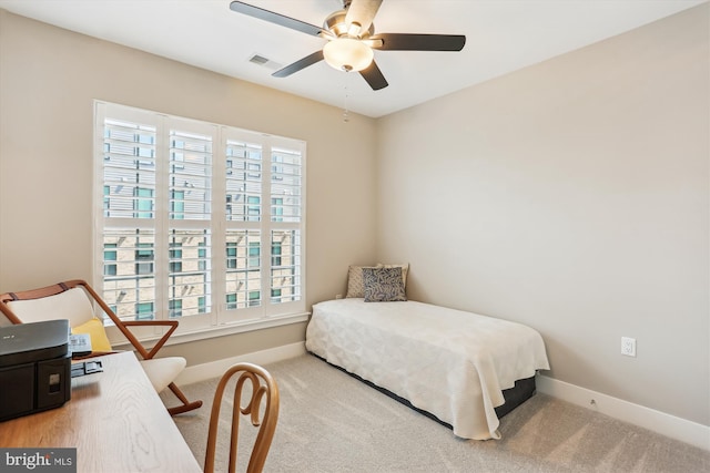 510 Diamondback Dr Unit 469, Gaithersburg, MD 20878 - bedroom featuring baseboards, carpet, and a ceiling fan