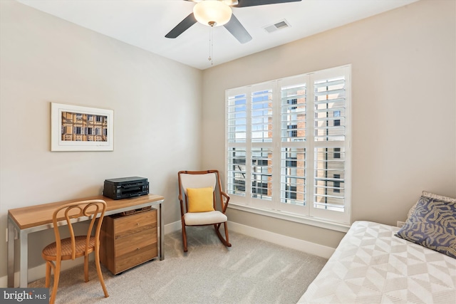 510 Diamondback Dr Unit 469, Gaithersburg, MD 20878 - carpeted bedroom with baseboards, an office area, and ceiling fan
