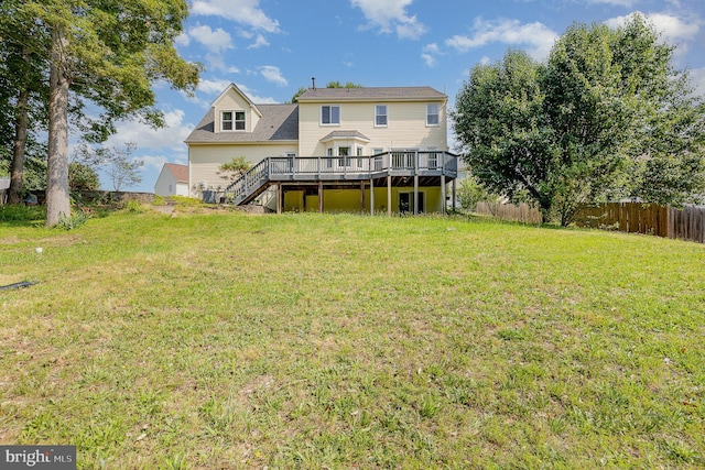 11 Basalt Dr, Fredericksburg, VA 22406 - rear view of house with a deck and stairs