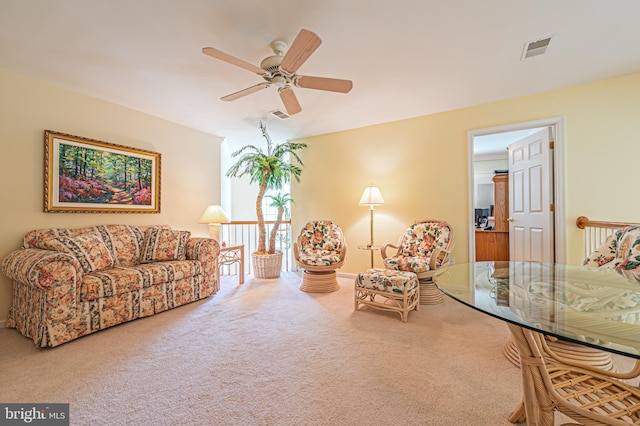 137 Keller Way, Mays Landing, NJ 08330 - carpeted living area featuring ceiling fan and baseboards