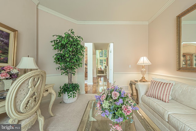 137 Keller Way, Mays Landing, NJ 08330 - carpeted living area with ornamental molding