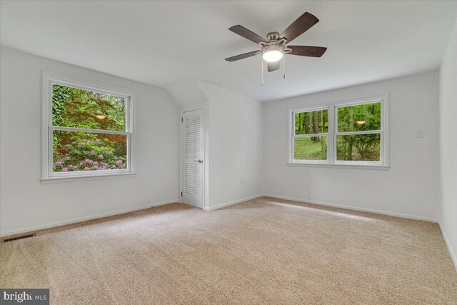 711 E Center St, Nesquehoning, PA 18240 - spare room featuring carpet, a ceiling fan, and baseboards