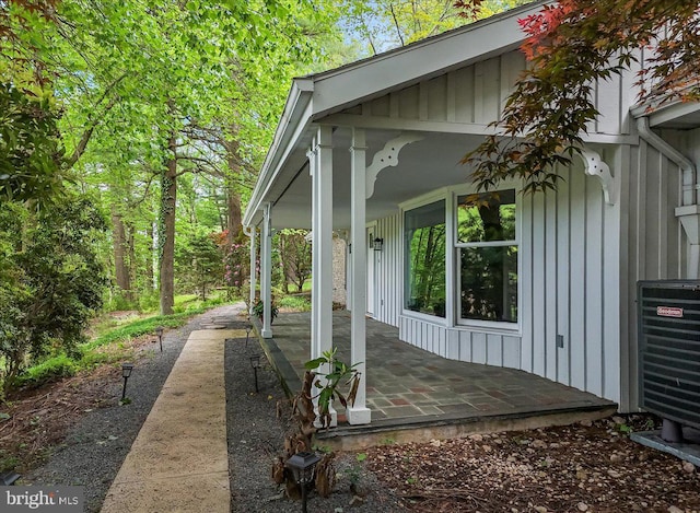 711 E Center St, Nesquehoning, PA 18240 - view of property exterior with board and batten siding and central air condition unit