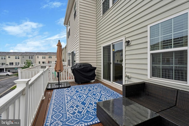 42 Mulberry Grn, Spring City, PA 19475 - deck with a grill and a residential view