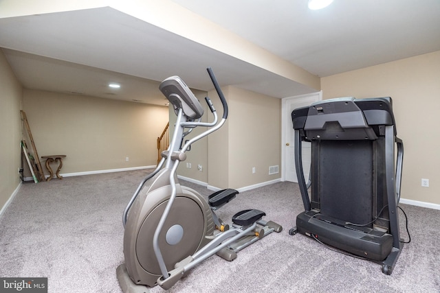 2127 Gable Ln, Quakertown, PA 18951 - exercise room with carpet flooring and baseboards