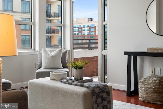 157 Fleet St Unit 1006, Oxon Hill, MD 20745 - sitting room with baseboards and wood finished floors