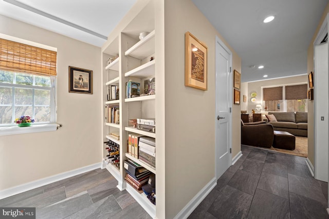 121 Hilltop Rd, Philadelphia, PA 19118 - corridor with baseboards, built in features, and recessed lighting