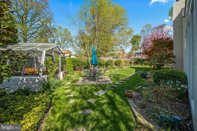 121 Hilltop Rd, Philadelphia, PA 19118 - view of yard featuring a greenhouse, an outdoor structure, and a patio