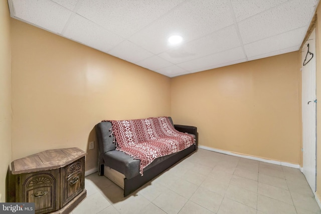 7252 Brent Rd, Upper Darby, PA 19082 - sitting room with a drop ceiling and baseboards
