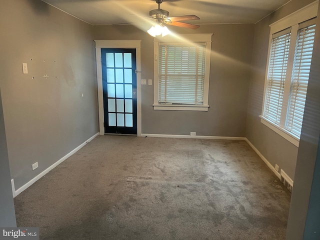 511 Passmore Ave, Hammonton, NJ 08037 - spare room featuring plenty of natural light, carpet floors, a ceiling fan, and baseboards