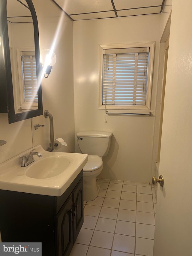 511 Passmore Ave, Hammonton, NJ 08037 - bathroom with vanity, toilet, and tile patterned flooring
