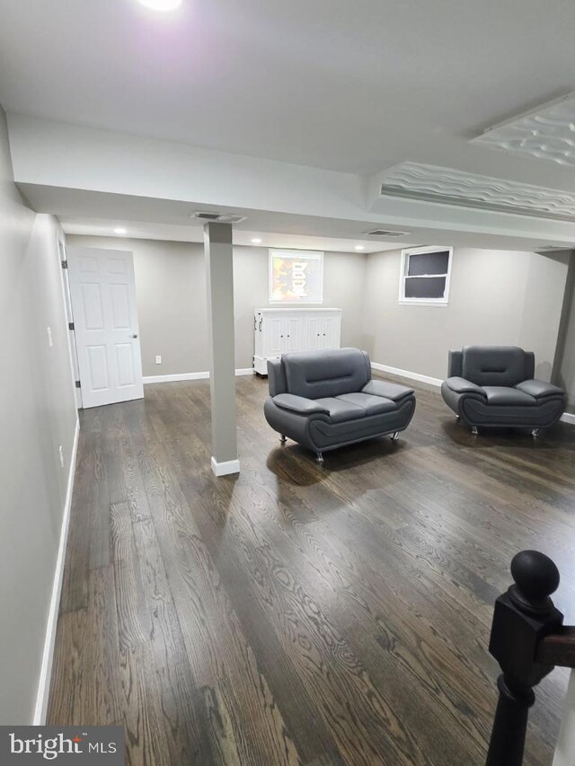 402 W Maple Ave, Sterling, VA 20164 - finished below grade area with baseboards and wood finished floors