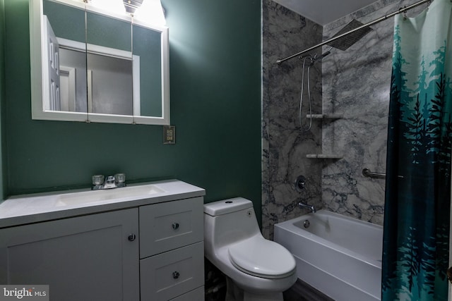 207 Coville Dr, Browns Mills, NJ 08015 - full bathroom with shower / bath combo with shower curtain, vanity, and toilet
