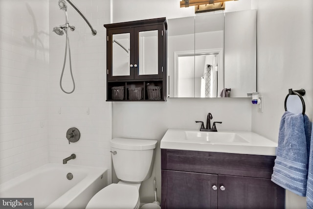3195 Atlee Ridge Rd, New Windsor, MD 21776 - bathroom featuring vanity, toilet, and shower / tub combination
