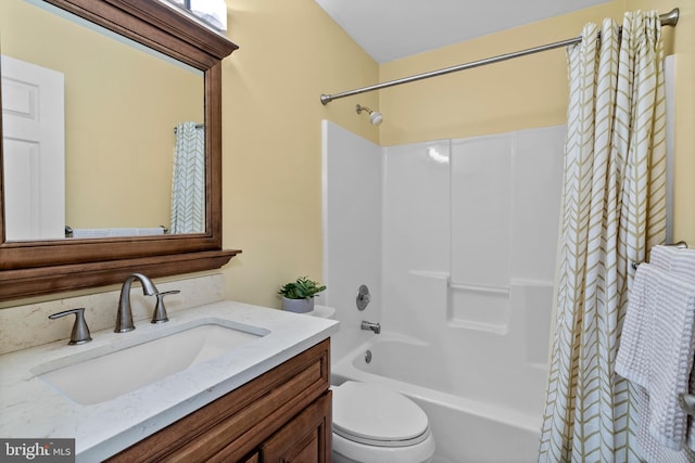 3195 Atlee Ridge Rd, New Windsor, MD 21776 - full bathroom featuring shower / bath combo with shower curtain, vanity, and toilet