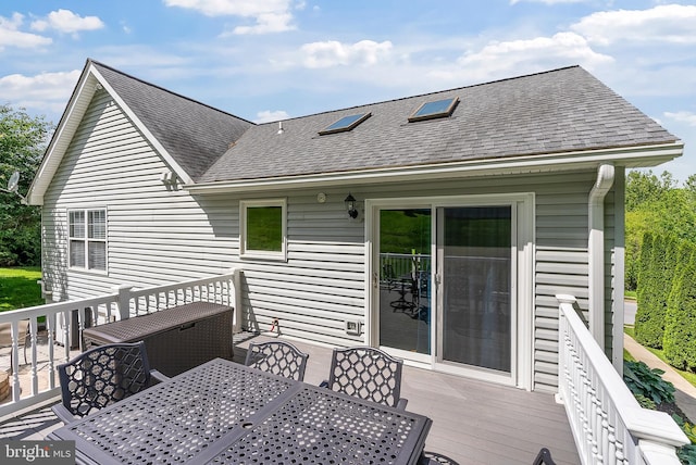 3195 Atlee Ridge Rd, New Windsor, MD 21776 - wooden deck with outdoor dining space