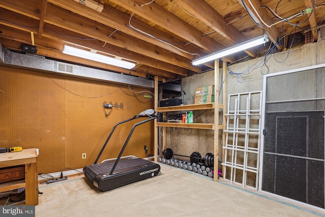 10127 Hillington Ct, Vienna, VA 22182 - exercise area with carpet flooring