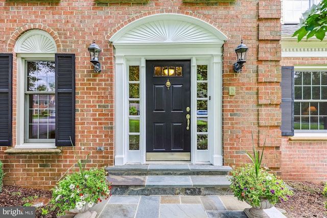 10127 Hillington Ct, Vienna, VA 22182 - doorway to property with brick siding
