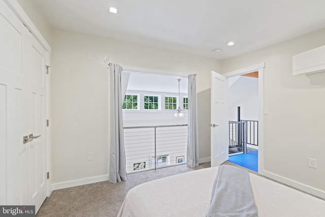 850 Still Creek Ln, Gaithersburg, MD 20878 - carpeted bedroom with baseboards, recessed lighting, and access to outside
