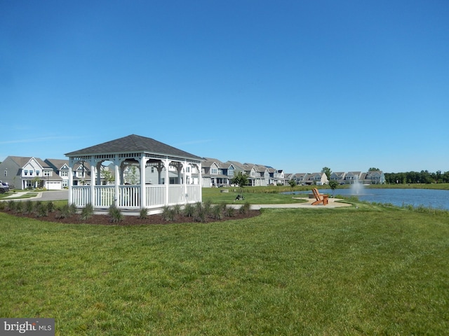 20172 Trap Pond Ct, Millville, DE 19967 - view of community with a gazebo, a lawn, and a residential view