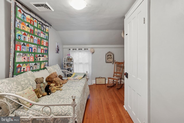 2 Broad St, Stockton, NJ 08559 - bedroom with wood finished floors and lofted ceiling