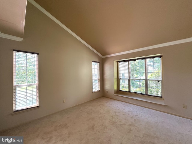 448 Country Club Dr, Lansdale, PA 19446 - unfurnished room featuring lofted ceiling, carpet, and ornamental molding