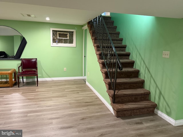 1236 Whittier Ave, Bensalem, PA 19020 - stairway featuring wood finished floors, baseboards, and recessed lighting