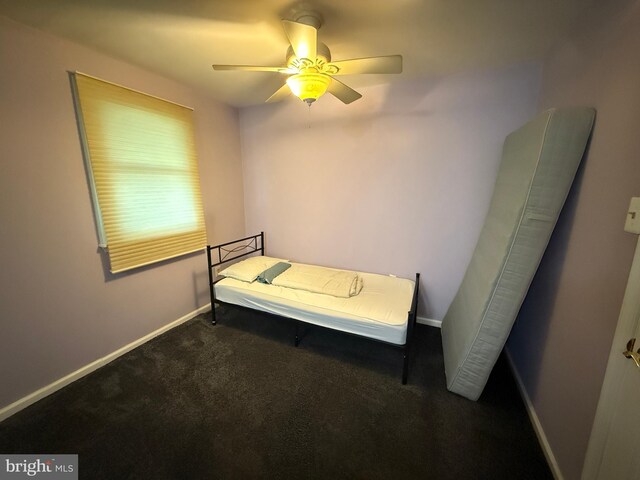 1236 Whittier Ave, Bensalem, PA 19020 - bedroom featuring carpet floors, a ceiling fan, and baseboards