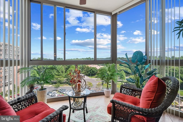 3100 N Leisure World Blvd Unit 716, Silver Spring, MD 20906 - sunroom with tile patterned flooring and floor to ceiling windows