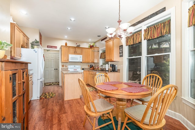412 Hemlock Dr, New Cumberland, PA 17070 - dining space featuring light wood-style flooring, a chandelier, and recessed lighting