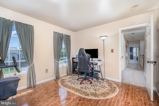 412 Hemlock Dr, New Cumberland, PA 17070 - office area featuring wood finished floors and baseboards