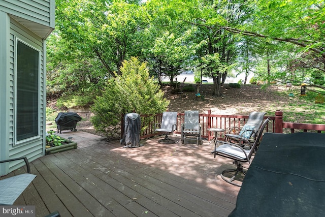 412 Hemlock Dr, New Cumberland, PA 17070 - wooden terrace featuring area for grilling